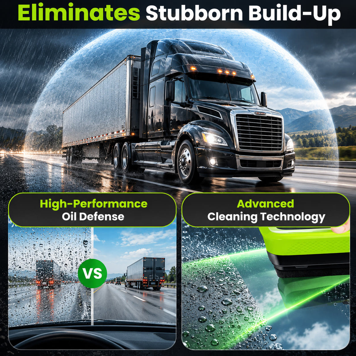 How the treatment lifts bonded road film off the glass